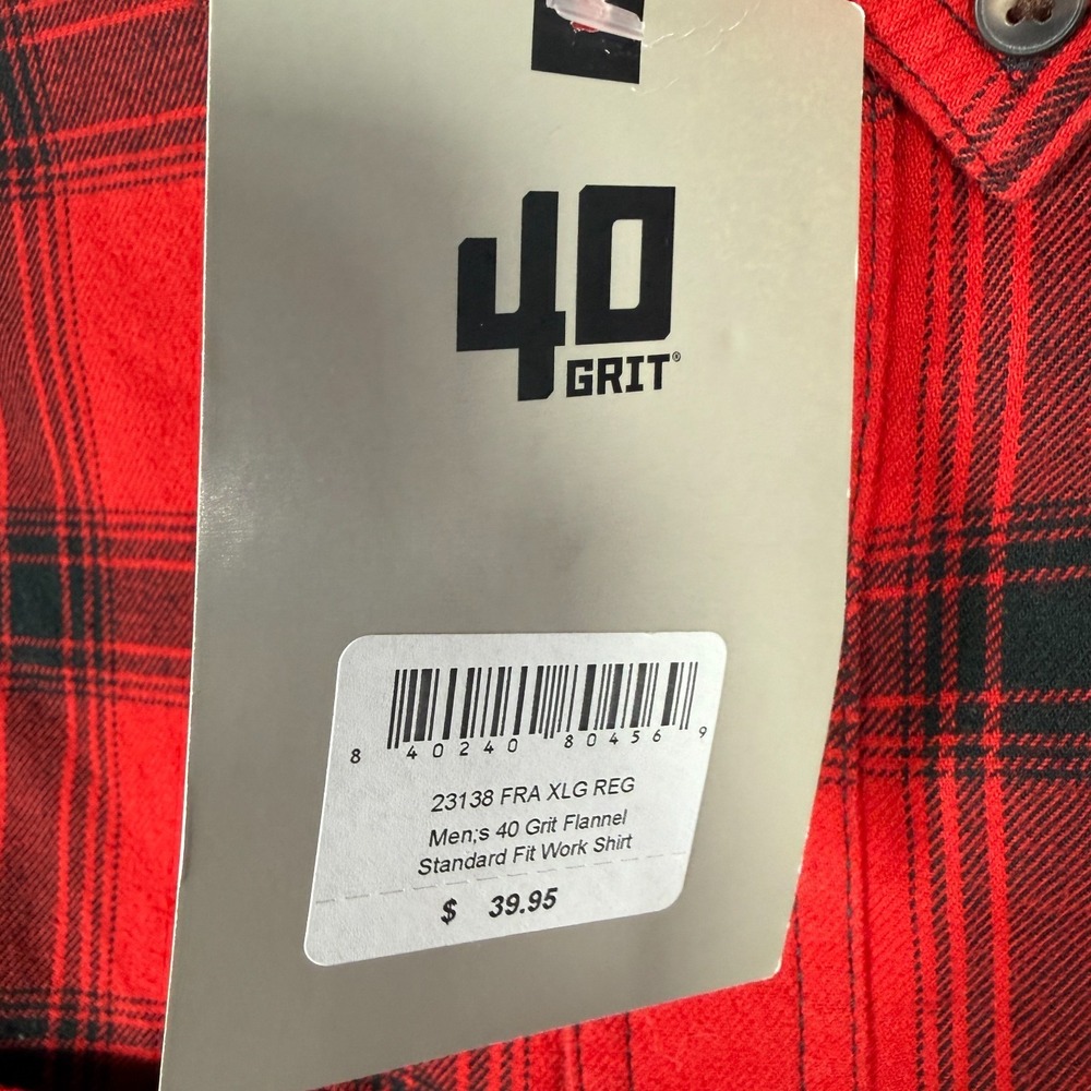 Duluth 40 Grit Flannel Work Shirt Mens XL Red Black Button Down Plaid Outdoor - Picture 5 of 10